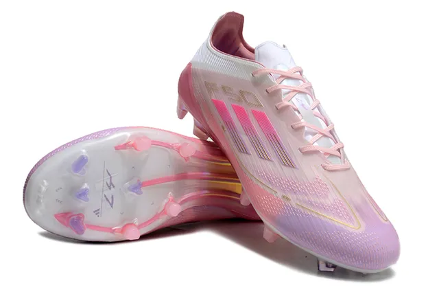 Adidas X Pink multicolore bas lacets irisé dégradé haut sol ferme chaussures de football 4