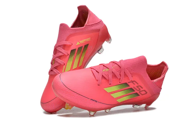 Adidas X Speedflow وردي وليمي Firm-Ground أحذية كرة القدم 4