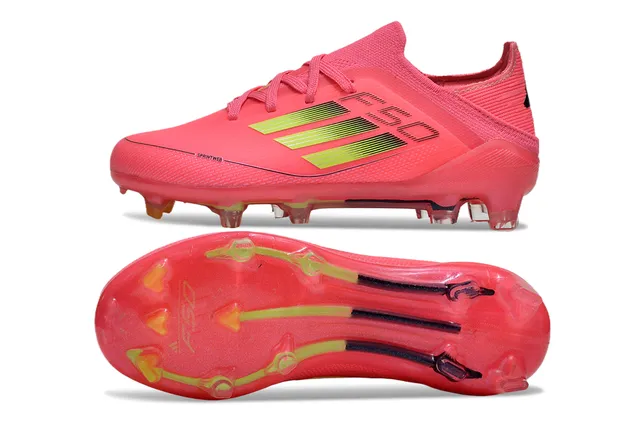 Adidas X Speedflow وردي وليمي Firm-Ground أحذية كرة القدم 7