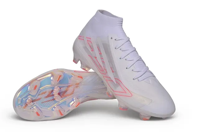 Adidas X Speedportal Transparente Vermelho Neón Solo Firme Sapatos de Futebol 4