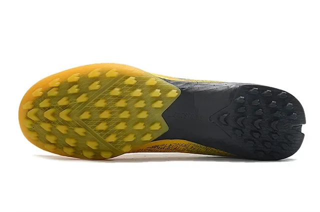 Adidas X أصفر أسود منخفض القطع مطبوع بالنص العلوي أحذية كرة القدم للعشب 6