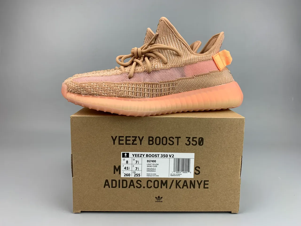 Adidas Yeezy Boost 350 Beige Pink Orange Lifestyle Sneakers 2