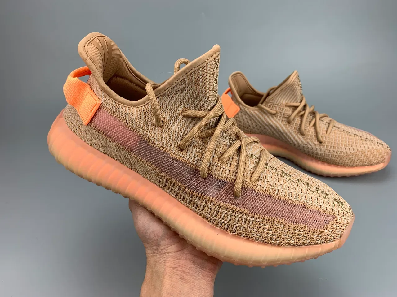 Adidas Yeezy Boost 350 Beige Pink Orange Lifestyle Sneakers 12