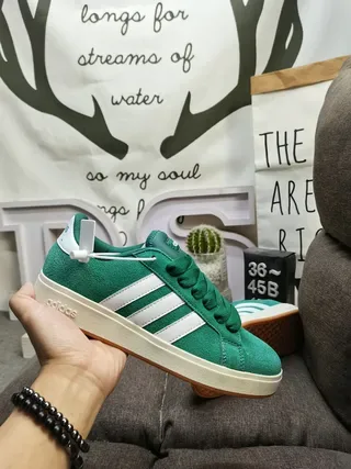 Adidas Yellow White Low-Top Suede-Like Upper Lifestyle Sneakers 15