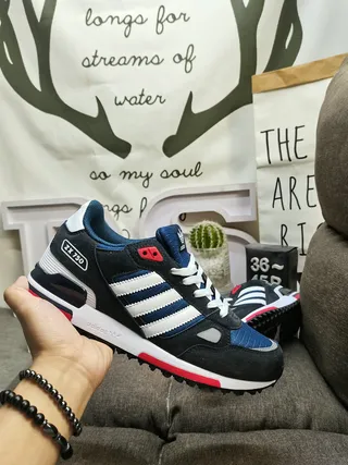 Adidas ZX 750 Navy Blue White Red Lifestyle Sneakers 5