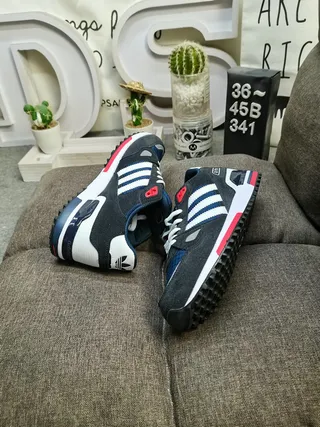 Adidas ZX 750 Navy Blue White Red Lifestyle Sneakers 6