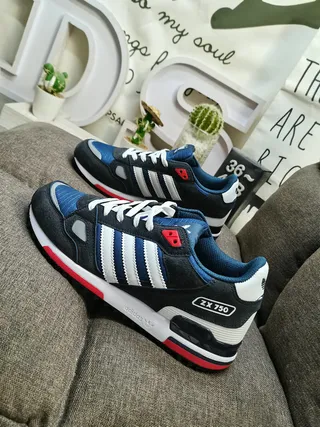 Adidas ZX 750 Navy Blue White Red Lifestyle Sneakers 7