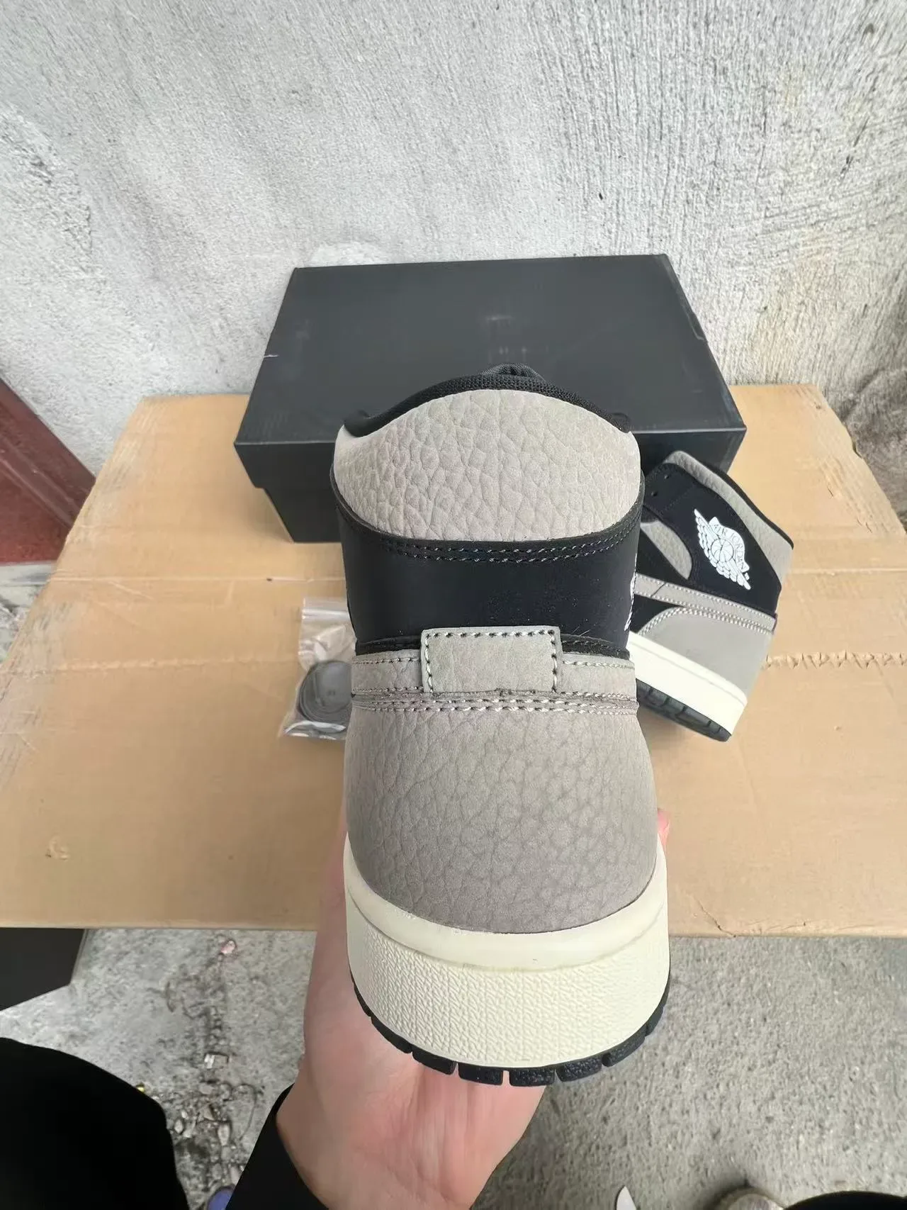 Air Jordan 1 Black Gray Off-White Tênis de Basquete 8