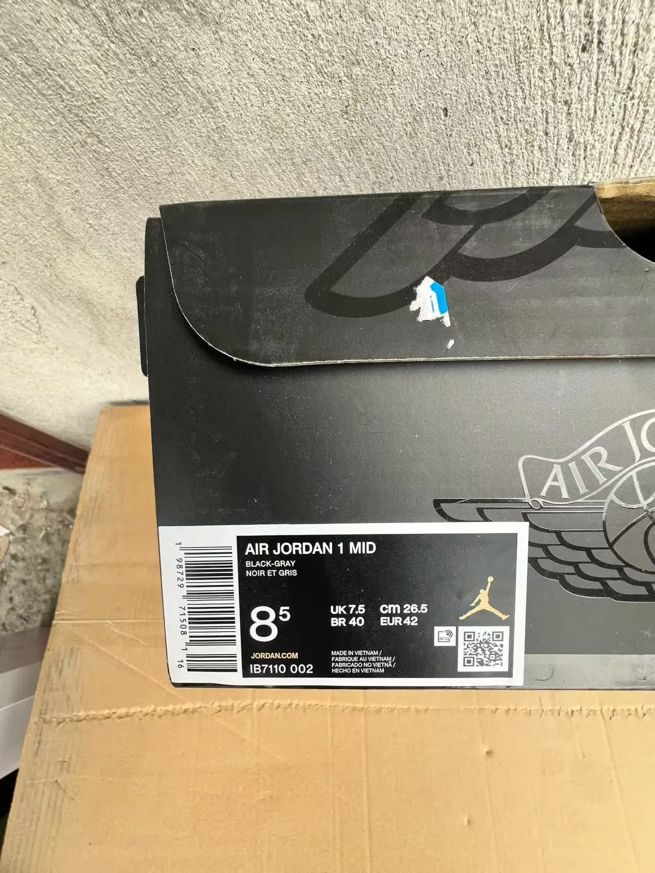 Air Jordan 1 Black Gray Off-White Tênis de Basquete 10