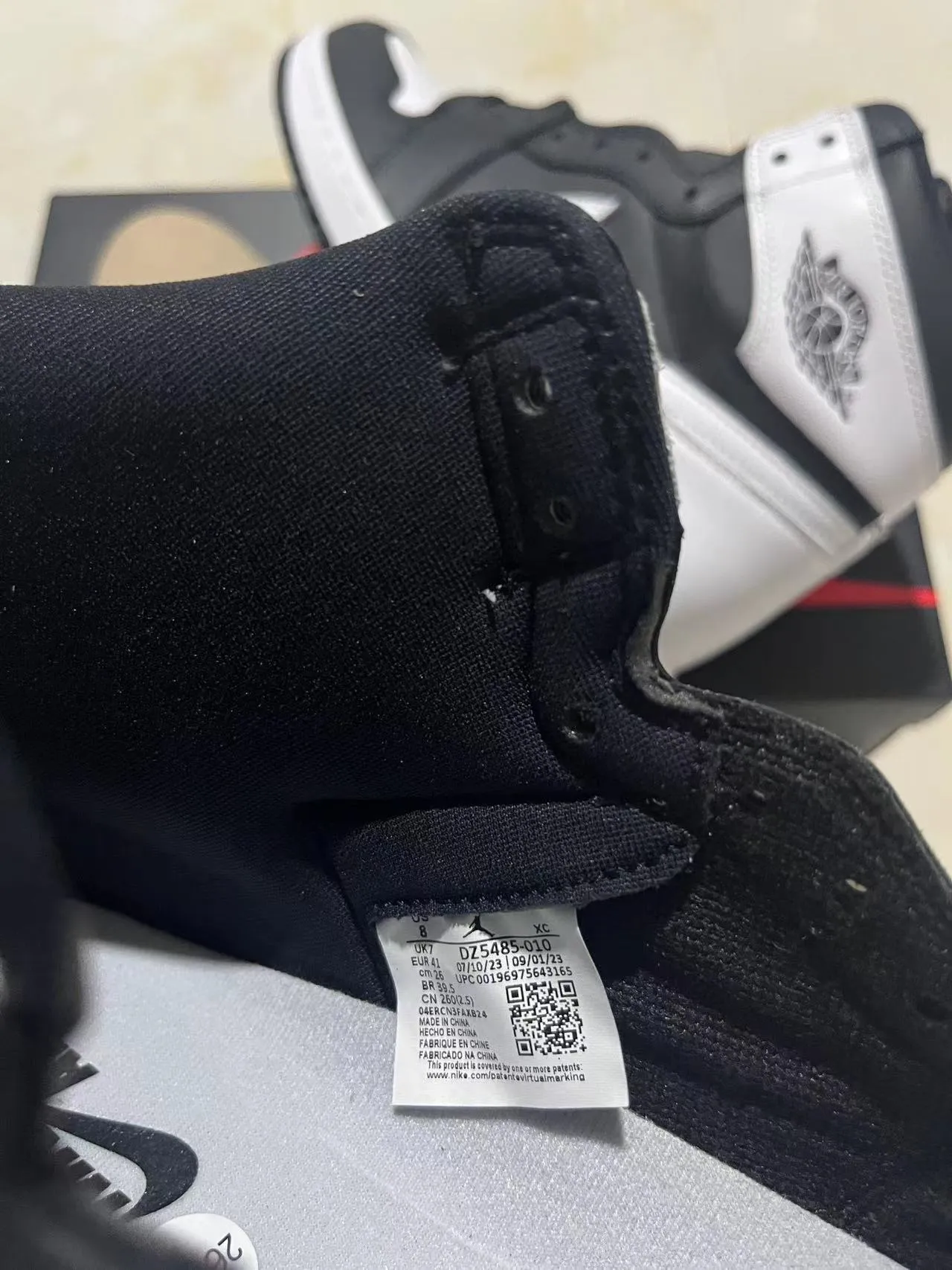 Air Jordan 1 Black White Basketball Shoes 8