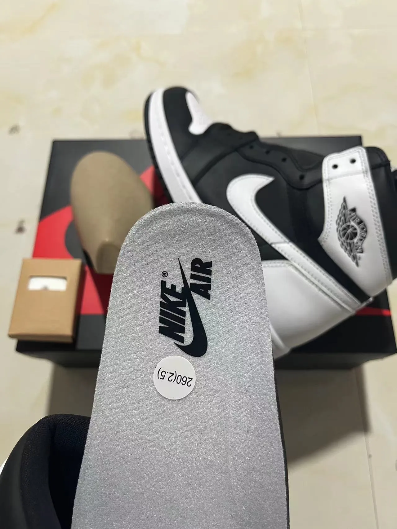 Air Jordan 1 Black White Basketball Shoes 9