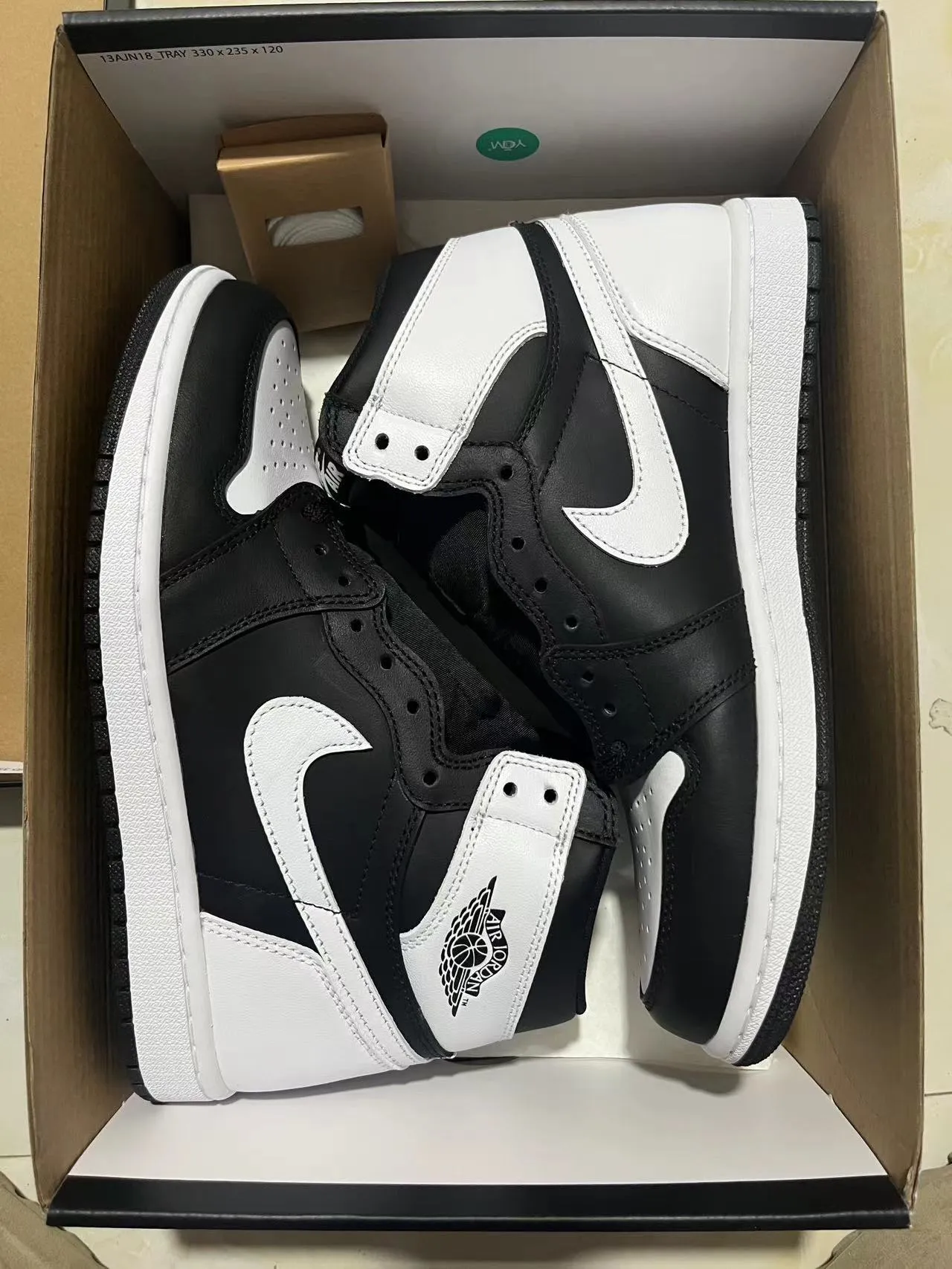 Air Jordan 1 Black White Basketball Shoes 10