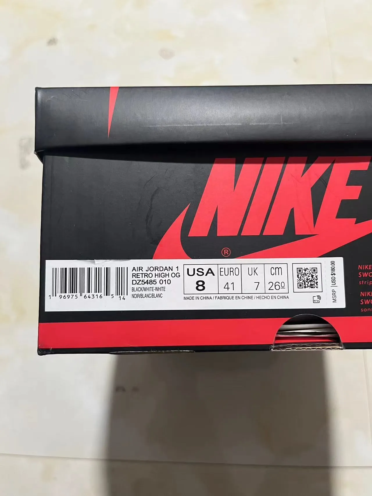 Air Jordan 1 Black White Basketball Shoes 11