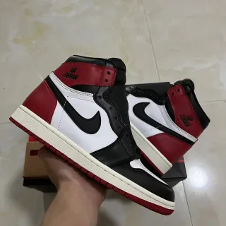 Air Jordan 1 High Black White University Red Basketball Shoes