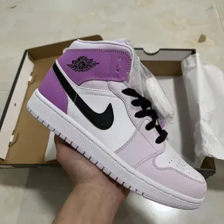 Air Jordan 1 High Purple White Black Basketball Shoes