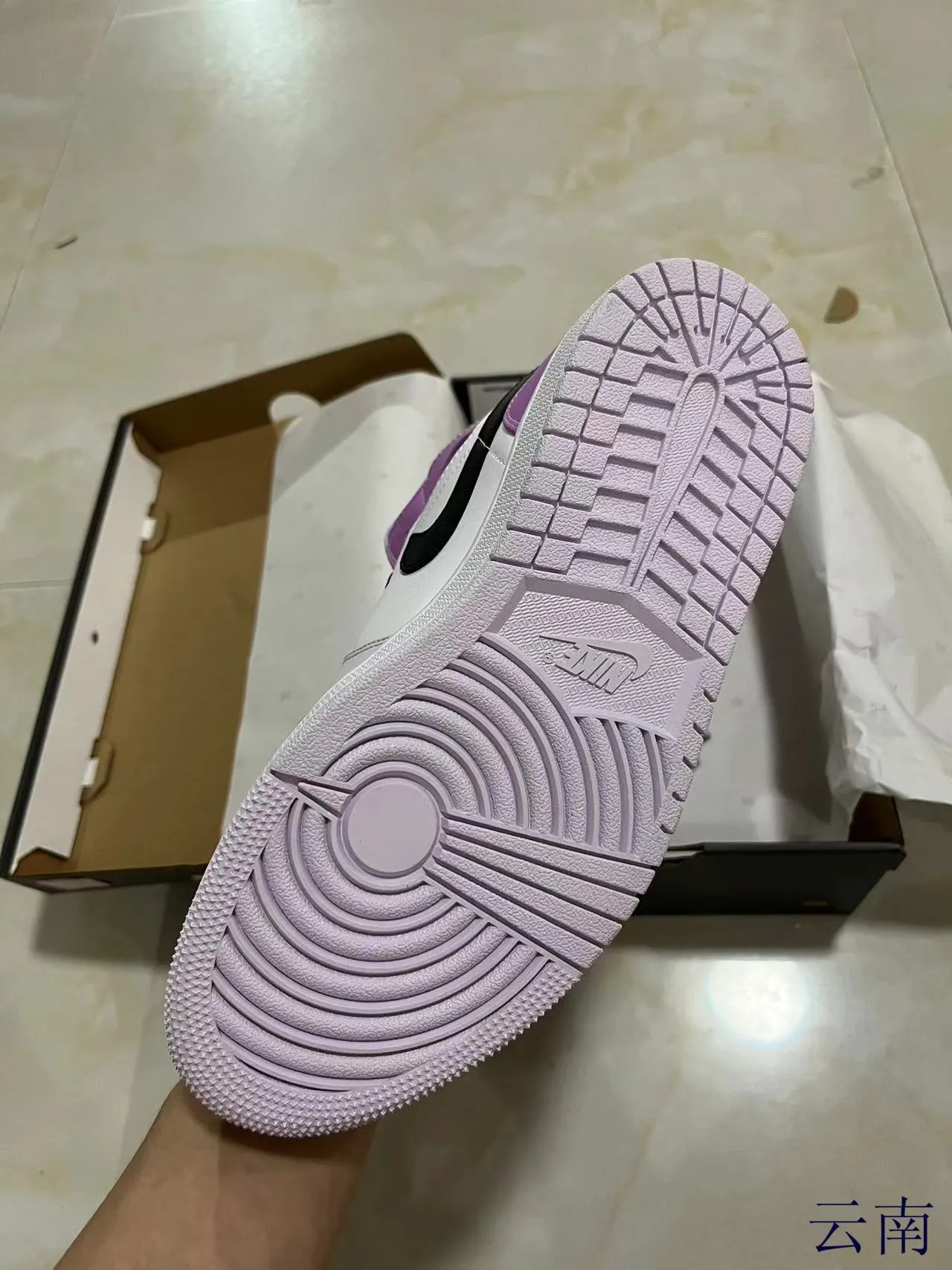 Air Jordan 1 High Purple White Black Basketball Shoes 5
