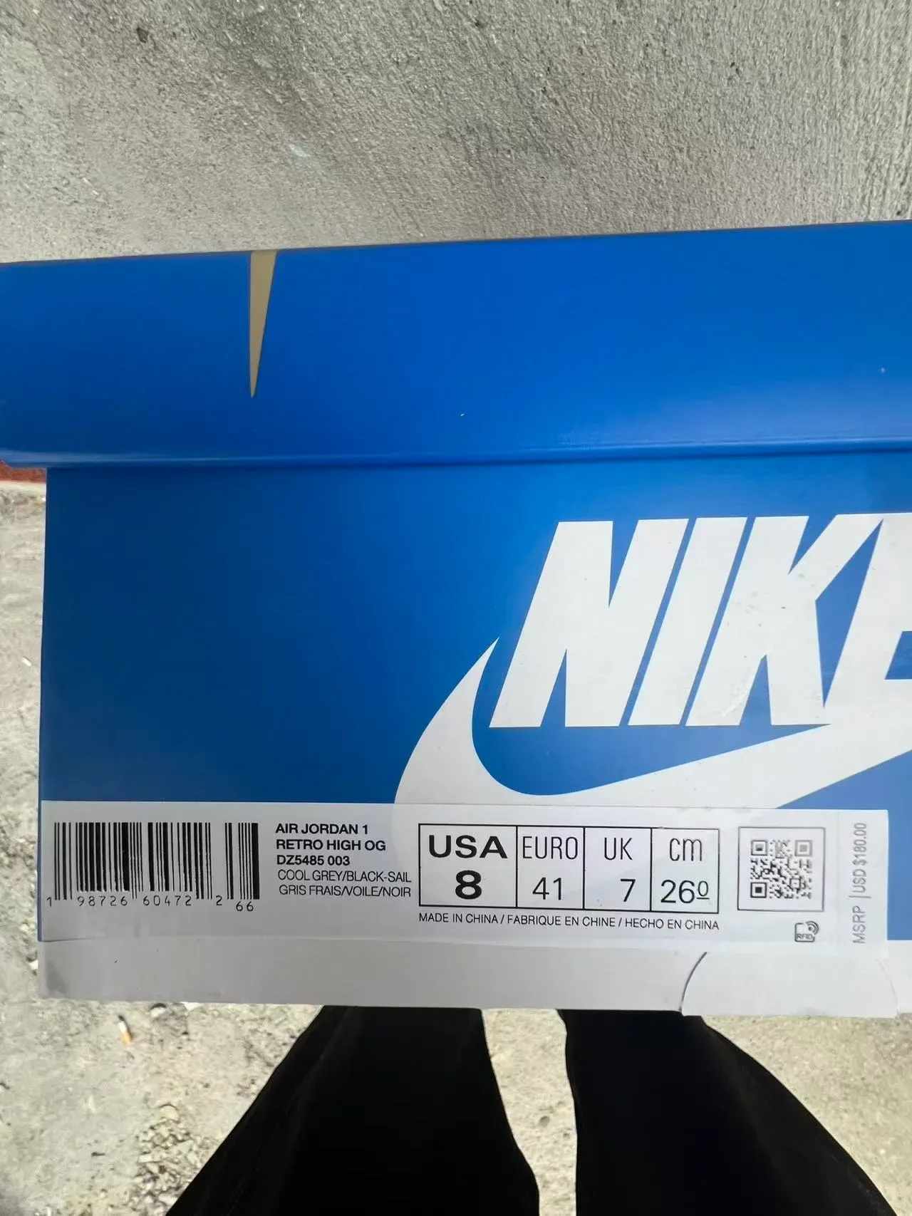 Air Jordan 1 High Top Chaussures de Basketball Gris Blanc Noir Or 10