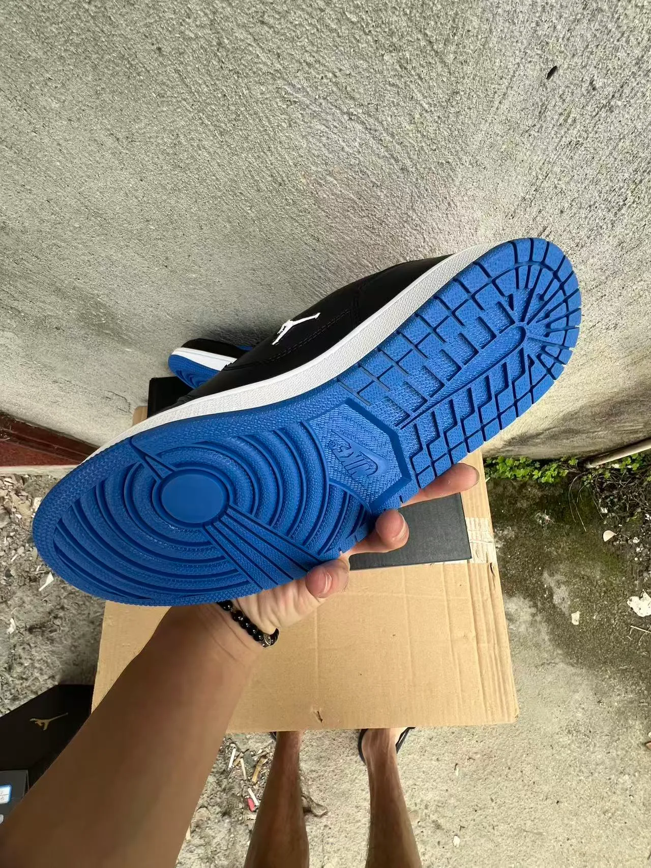 Air Jordan 1 Low Black Royal Blue White Lifestyle Sneakers 6