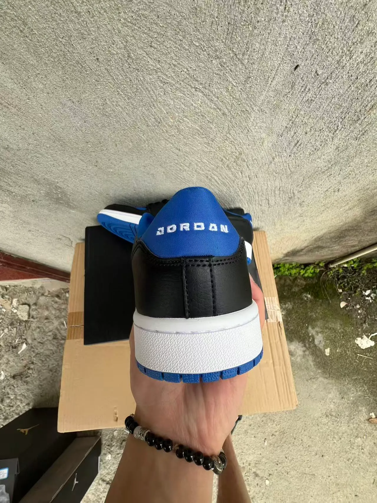 Air Jordan 1 Low Black Royal Blue White Lifestyle Sneakers 8