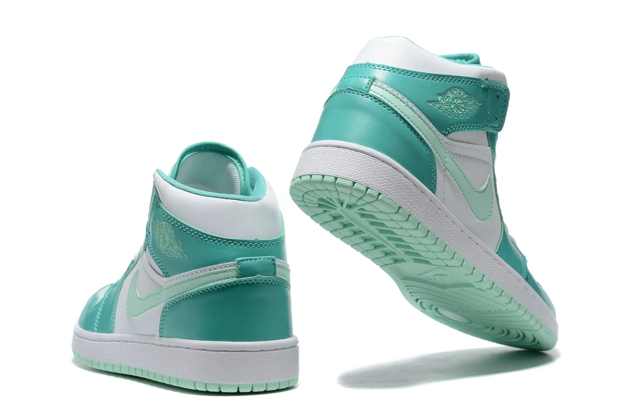 Air Jordan 1 Mint Green White Basketball Shoes 3