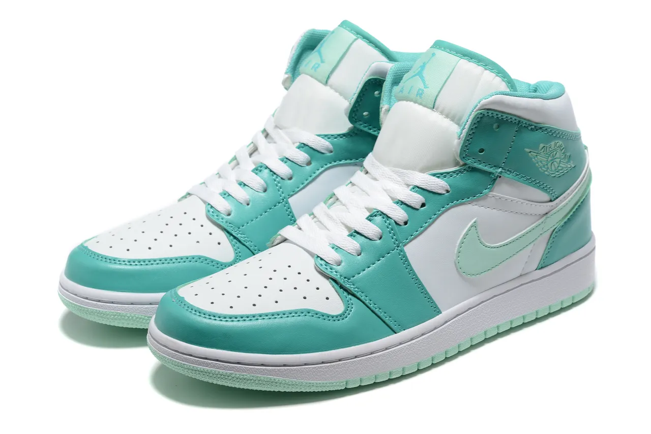 Air Jordan 1 Mint Green White Basketball Shoes 4