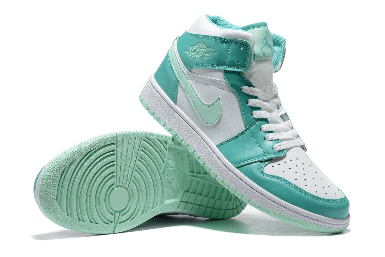 Air Jordan 1 Mint Green White Basketball Shoes 5