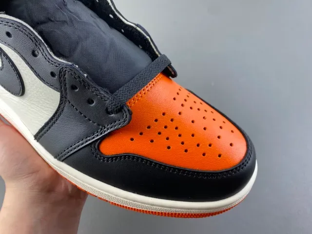 Air Jordan 1 Orange Black Off-White Chaussures de Basketball 2