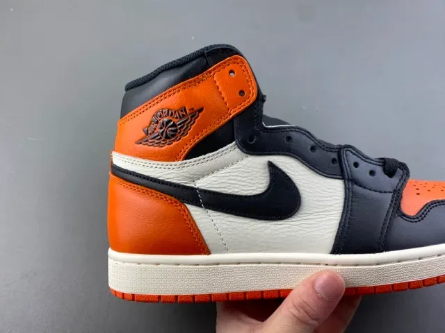 Air Jordan 1 Orange Black Off-White Chaussures de Basketball 3