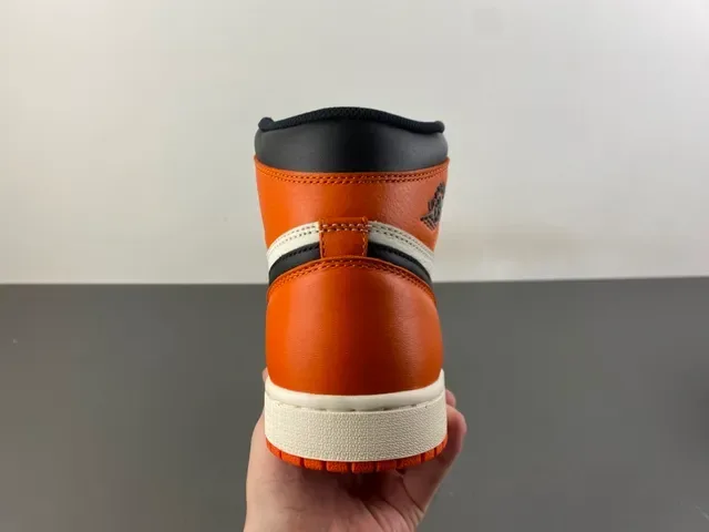 Air Jordan 1 Orange Black Off-White Chaussures de Basketball 4