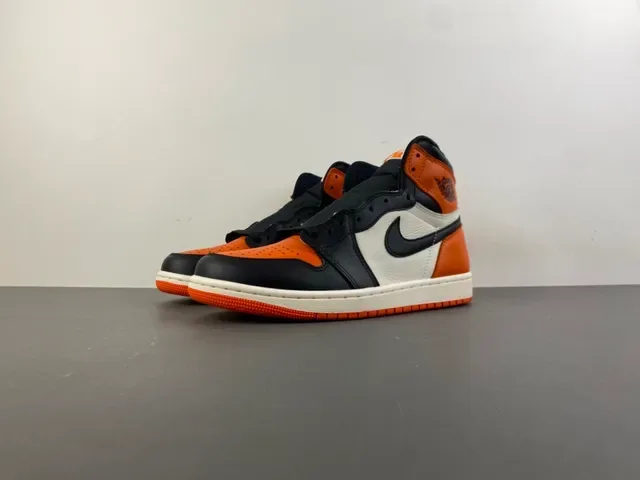 Air Jordan 1 Orange Black Off-White Chaussures de Basketball 10