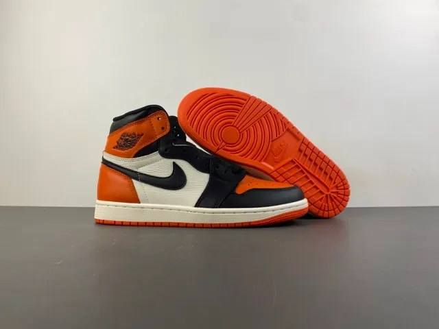 Air Jordan 1 Orange Black Off-White Chaussures de Basketball 12