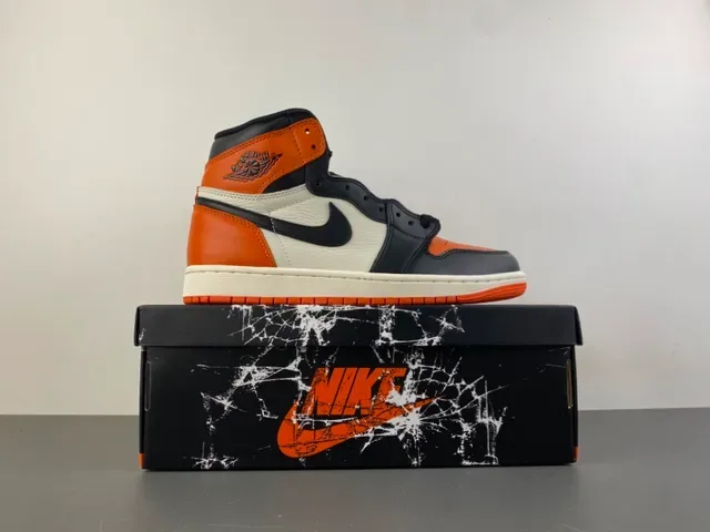 Air Jordan 1 Orange Black Off-White Chaussures de Basketball 15