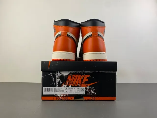 Air Jordan 1 Orange Black Off-White Chaussures de Basketball 17