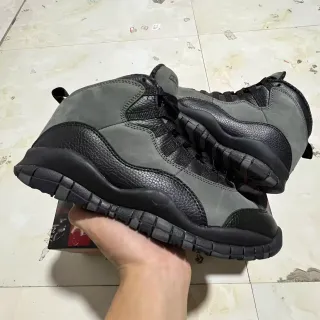 Air Jordan 10 Black and Dark Gray Basketball Shoes