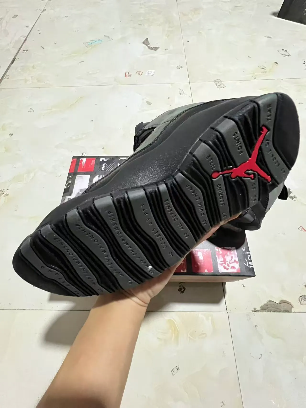 Air Jordan 10 Black and Dark Gray Basketball Shoes 6