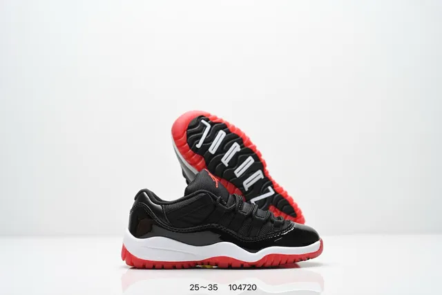 Air Jordan 11 Black Patent Blue Outsole Basketball Shoes 12