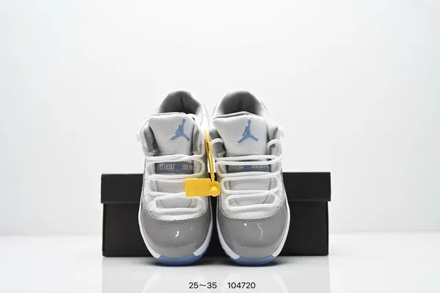 Air Jordan 11 Black Patent Blue Outsole Basketball Shoes 17