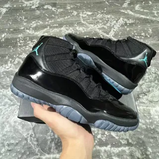 Air Jordan 11 Black Turquoise Jumpman Basketball Shoes