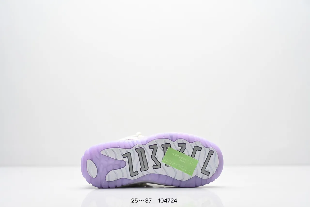 Air Jordan 11 Galaxy Print White Purple Basketball Shoes 9