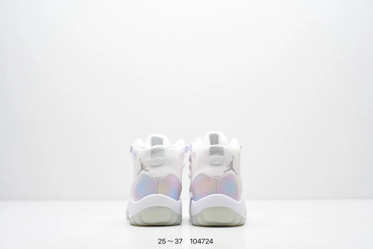 Air Jordan 11 Galaxy Print White Purple Basketball Shoes 14