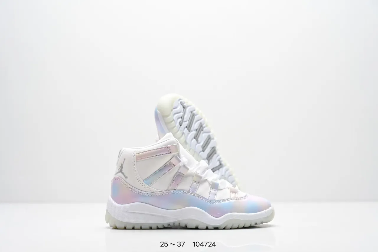 Air Jordan 11 Galaxy Print White Purple Basketball Shoes 15