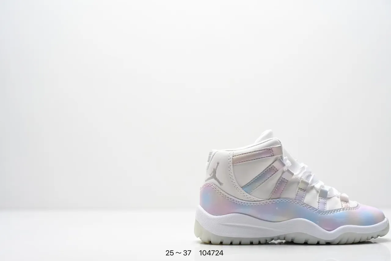 Air Jordan 11 Galaxy Print White Purple Basketball Shoes 16