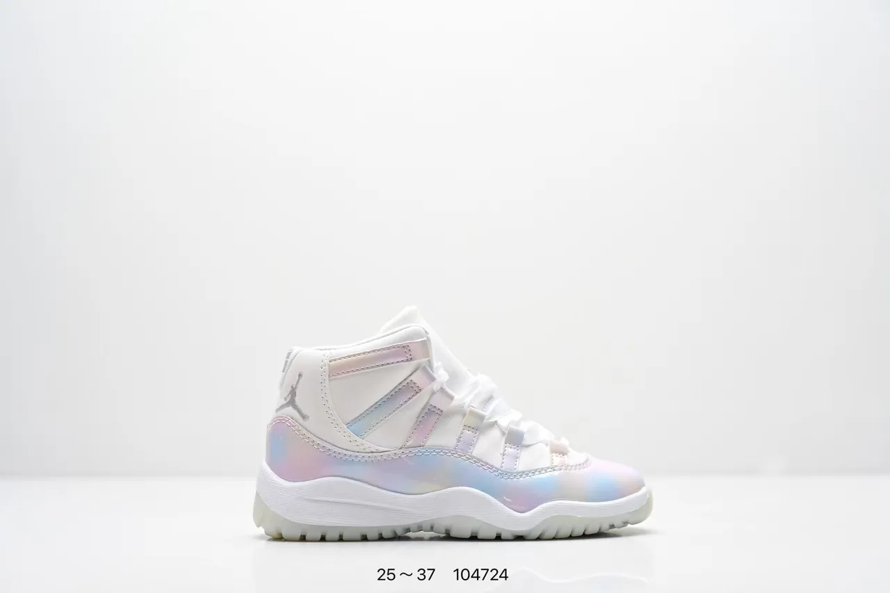 Air Jordan 11 Galaxy Print White Purple Basketball Shoes 19