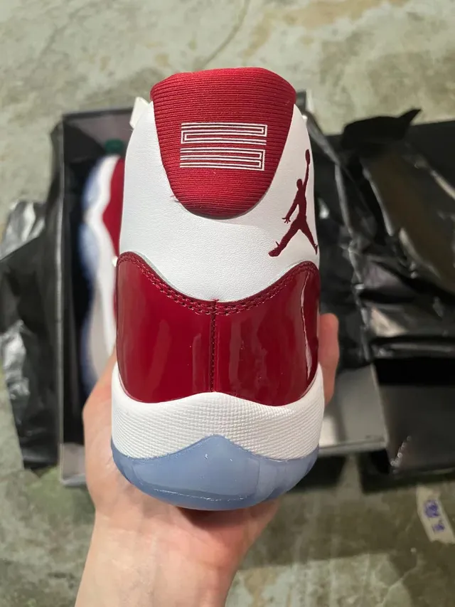 Air Jordan 11 Gym Red Cuero Patentado Zapatos de Baloncesto 5