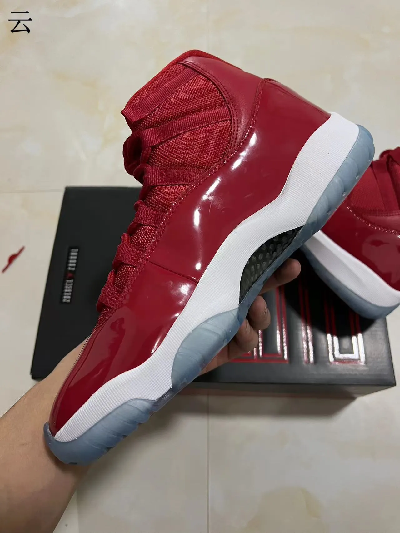 Air Jordan 11 Red Patent Leather Basketball Shoes 5
