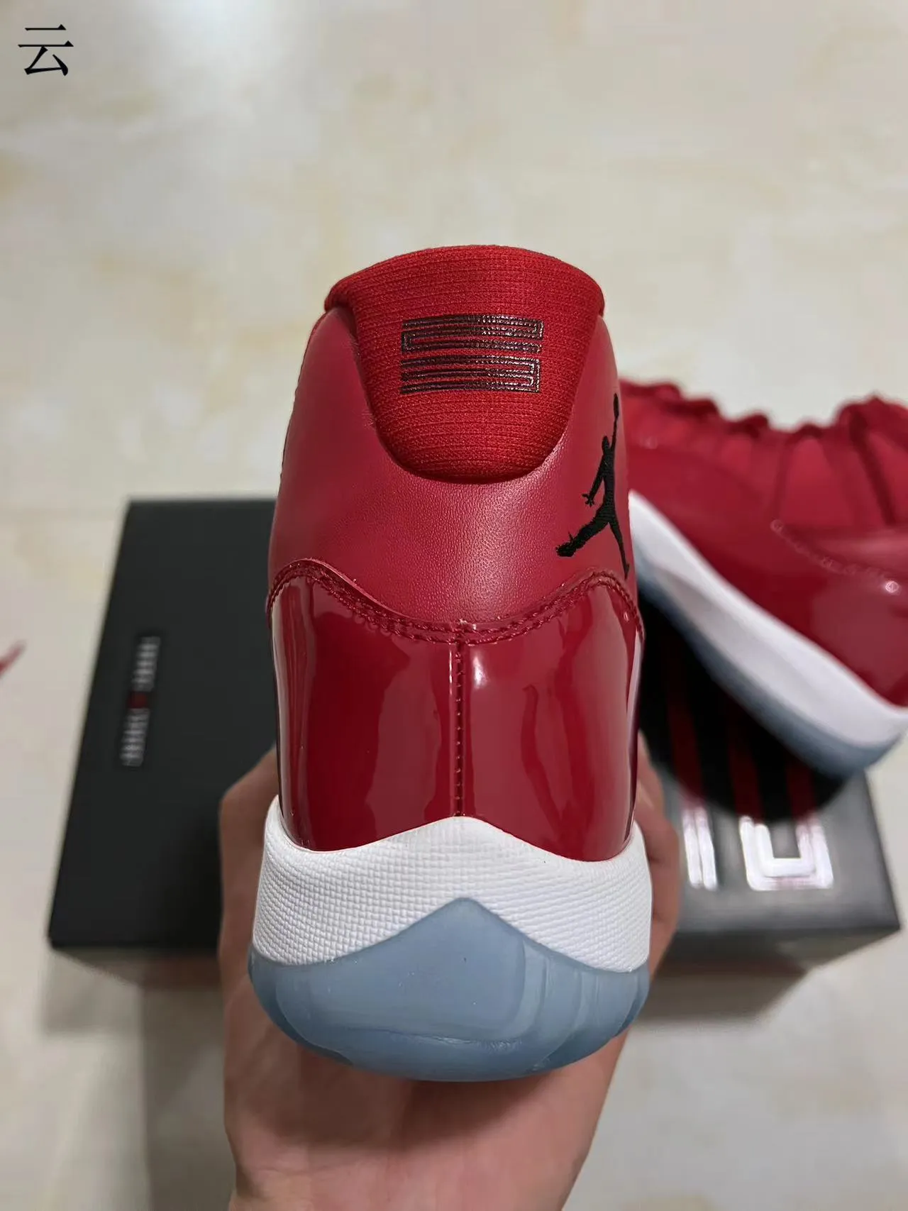 Air Jordan 11 Red Patent Leather Basketball Shoes 8