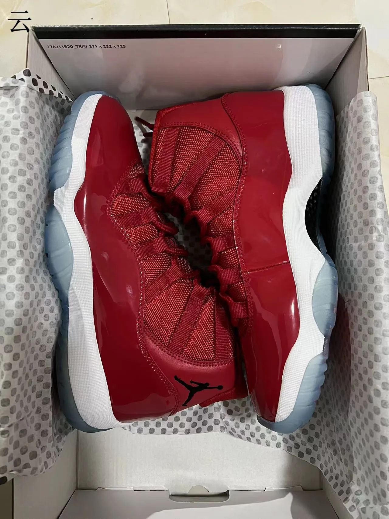 Air Jordan 11 Red Patent Leather Basketball Shoes 9