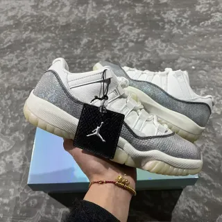 Air Jordan 11 White Iridescent Silver Lifestyle Sneakers