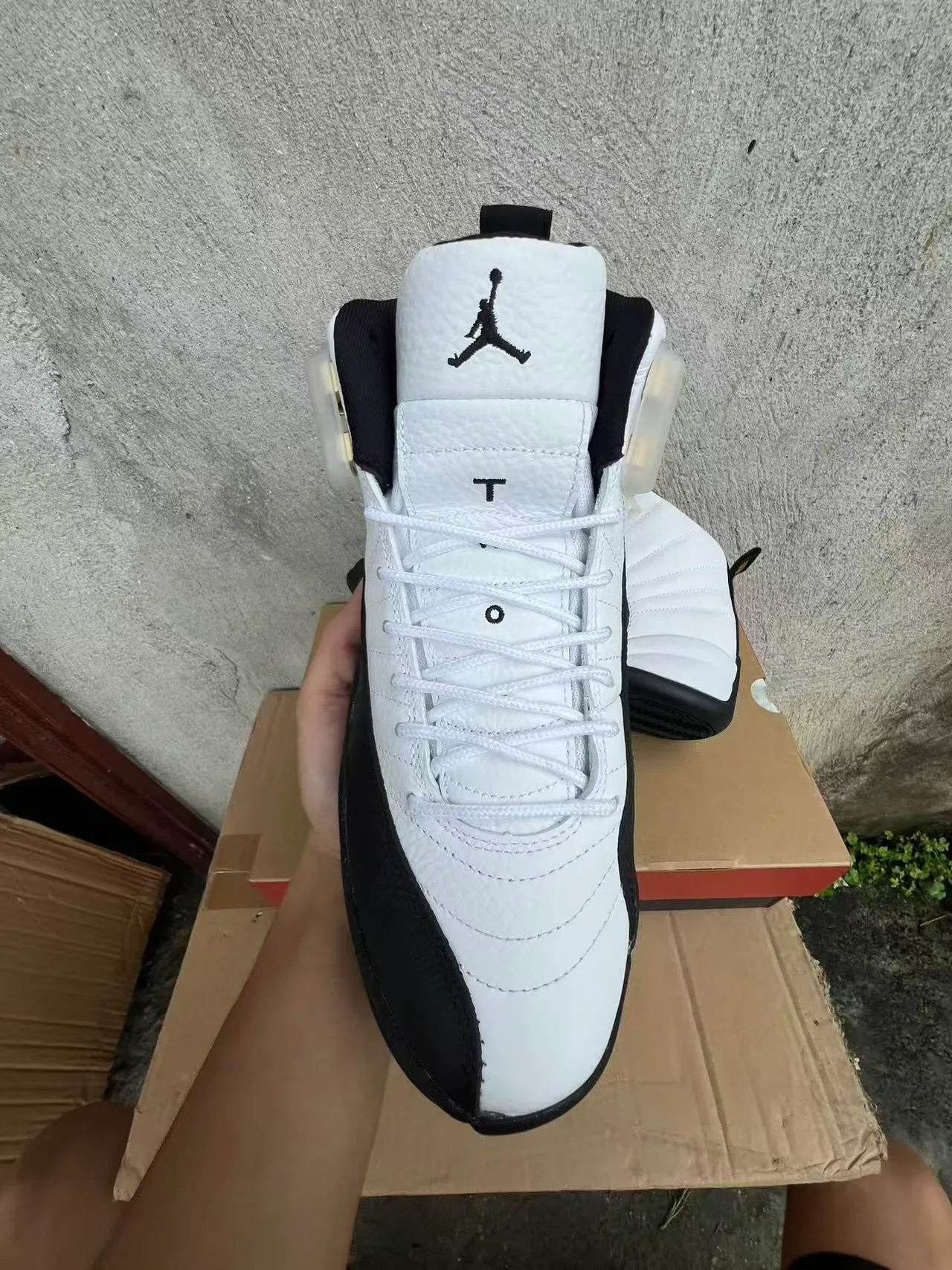 Air Jordan 12 Blanc et Noir Chaussures de Basketball 3