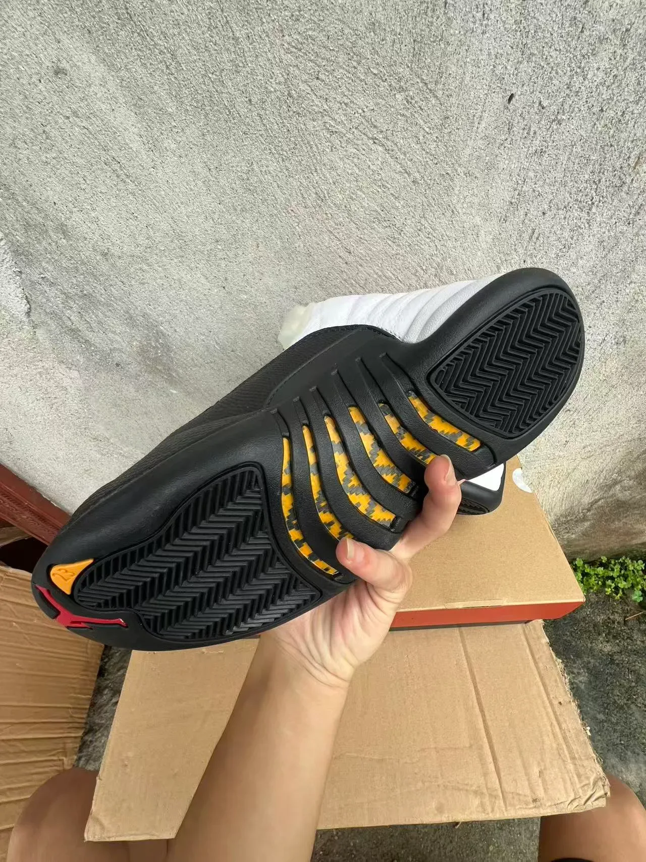 Air Jordan 12 Blanc et Noir Chaussures de Basketball 6